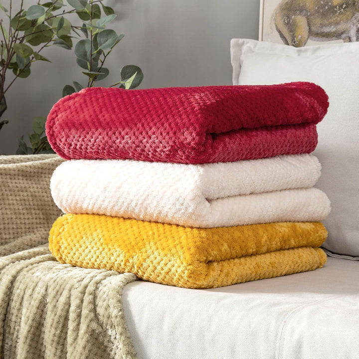 MIULEE Kuscheldecke Granulat Fleecedecke Flanell Decke Weich Flauschig Einfarbig Wohndecken Couchdec