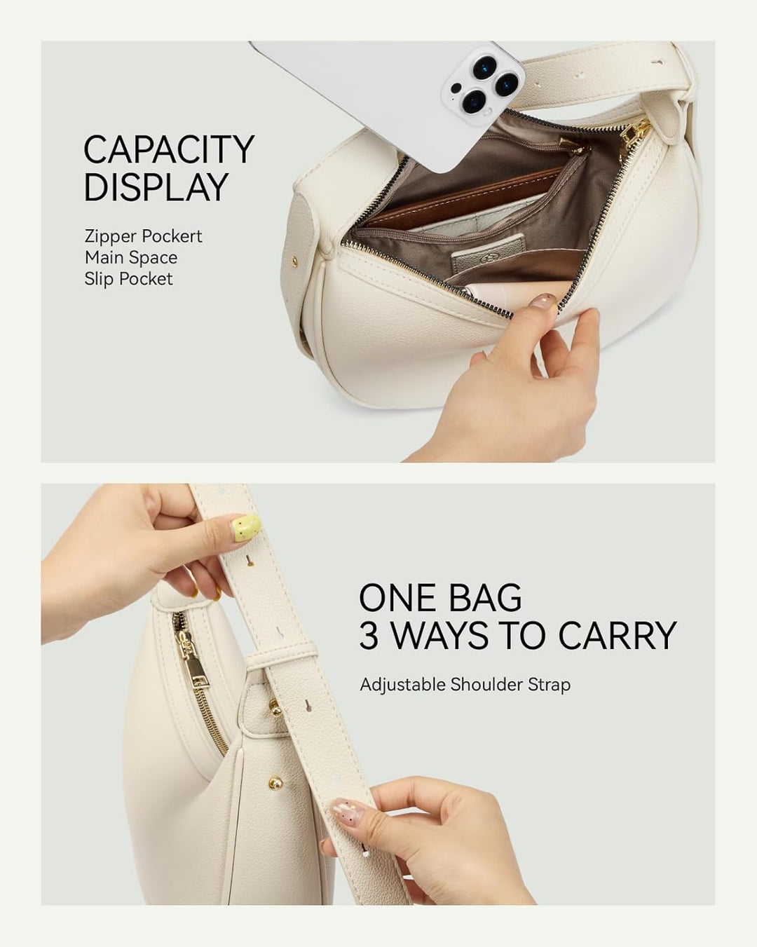 BOSTANTEN Handtasche Damen Klein Umhängetasche Crossbody Hobo Bag for Women PU Leder Schultertasche