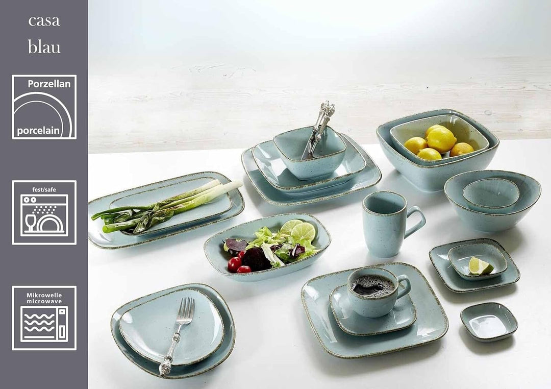 Ritzenhoff &amp; Breker Suppenteller-Set Casa 4-teilig, 23 x 16 cm, Ovale Teller im Vintage-Look, Mix &amp;