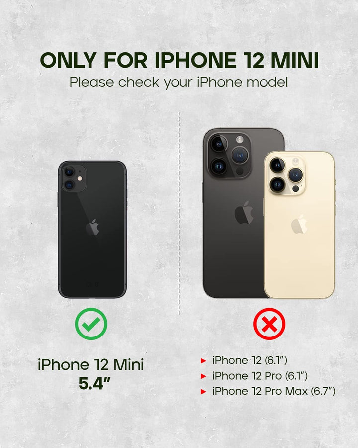 Porter Riley - Lederhülle für iPhone 12 Mini (5.4"). Premium Echtleder Standhülle/Cover/Brieftasche