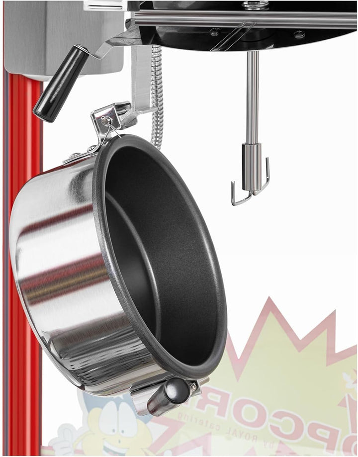 Royal Catering Popcornmaschine Popcornmaker RCPR-16E (1.600 W, Arbeitsleistung 5 kg/h 16 L/h, Topfdu