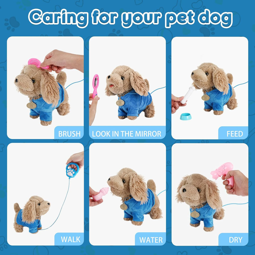 GuKKK Hund Spielzeug Kinder Mit Leine Der Läuft, und Bellt Spielzeug, Kinder Interaktives Spielzeug