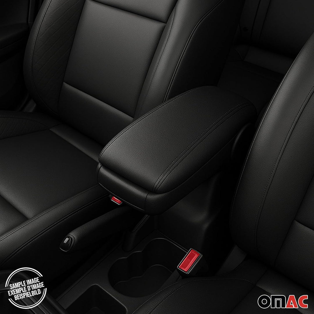 OMAC Mittelarmlehne Armlehne Mittelkonsole kompatibel mit Hyundai i20 2015-2020 PU-Leder Schwarz i20