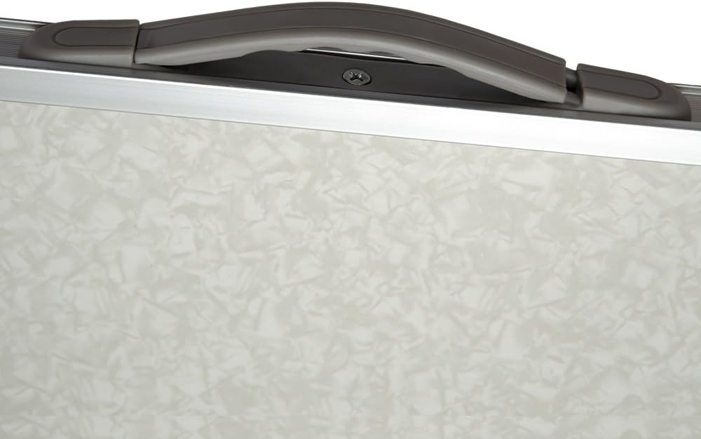 AMANKA Alu Campingtisch 80x60cm - Klapptisch Picknicktisch Leichter Falttisch Marmor-Optik Hellgrau,