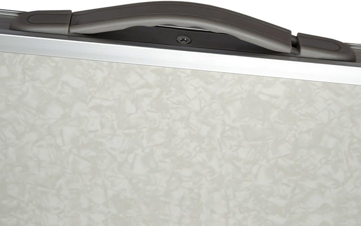 AMANKA Alu Campingtisch 80x60cm - Klapptisch Picknicktisch Leichter Falttisch Marmor-Optik Hellgrau,