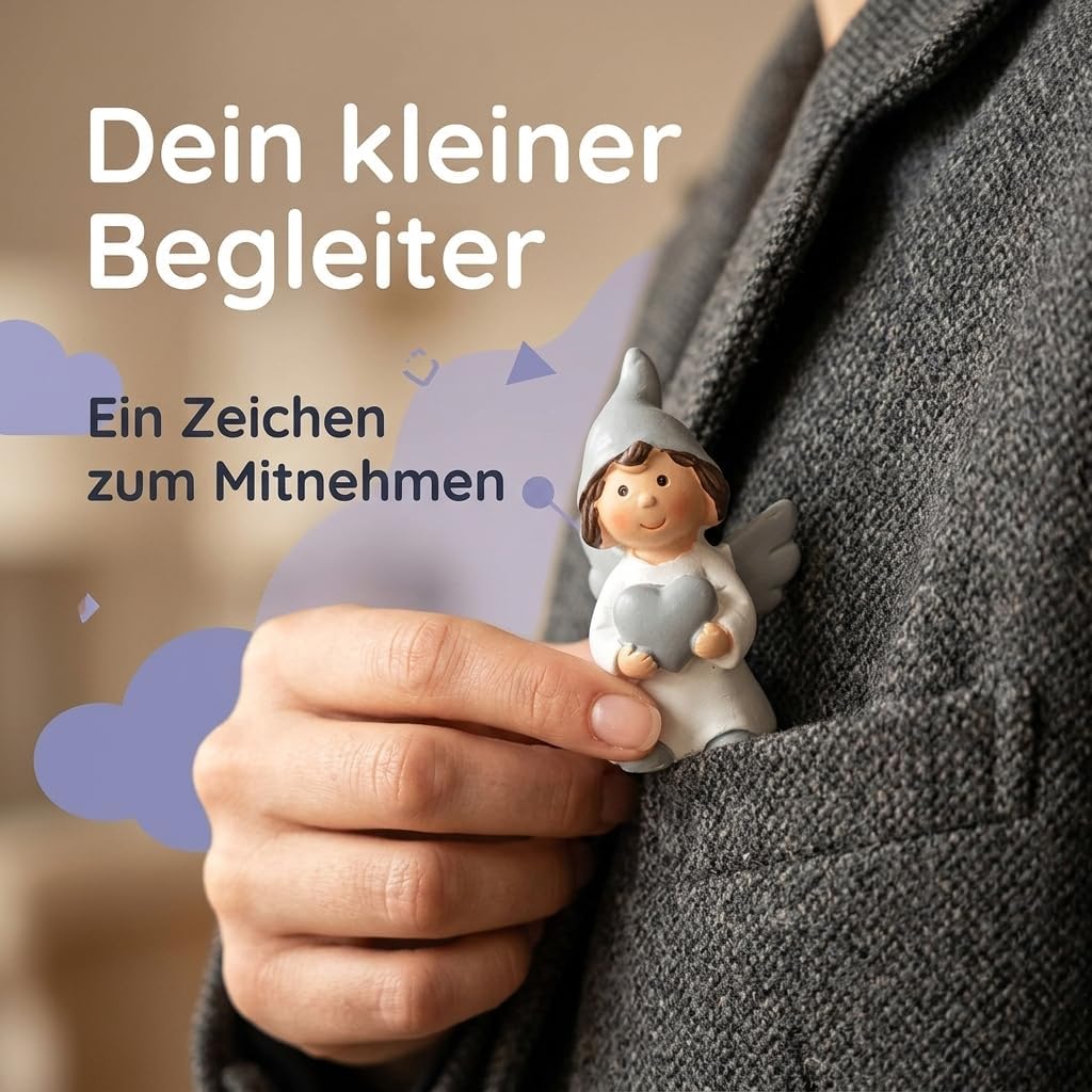 MIJOMA 24 Stück Set Schutzengel in Tüte 2-Fach Sortiert, im 24er Display, Gastgeschenk Glücksbringer