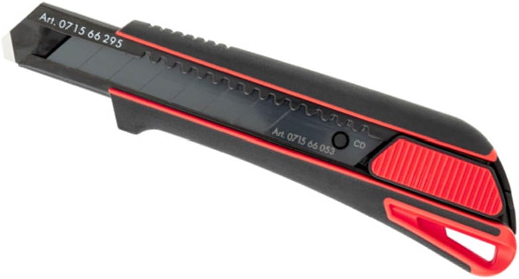 Würth 2K Cuttermesser 18mm inkl. 3 + 10 Abbrechklingen extrem scharf schwarz 071566295 Teppichmesser