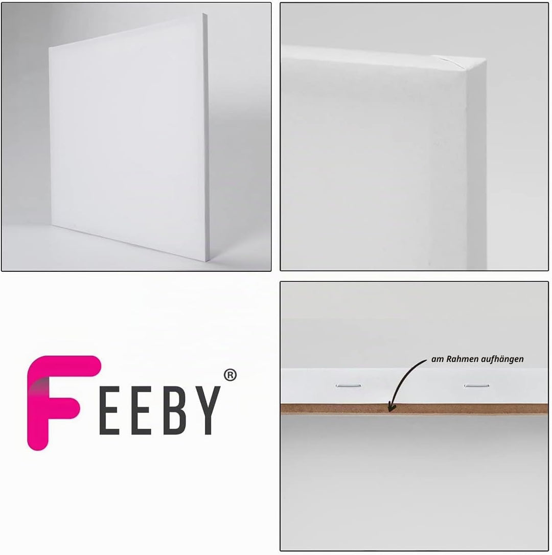 Feeby Vlies Leinwandbild Kaskaden-Wasserfall 60x150 cm Wand Bild Kunstdruck Deko Wohnzimmer Wohnungs