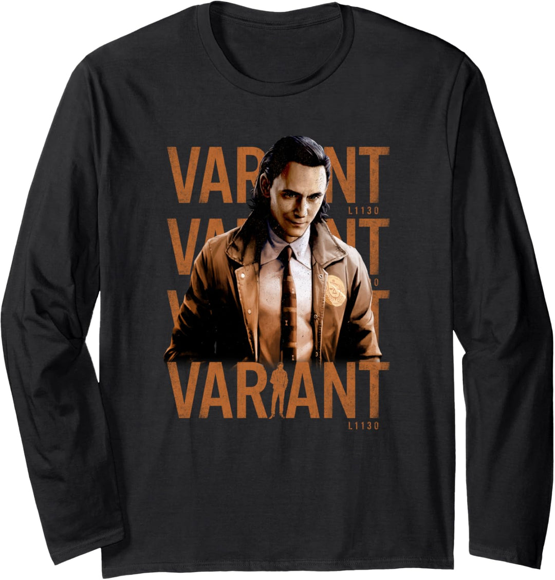 Marvel Loki Variant Word Stack Langarmshirt