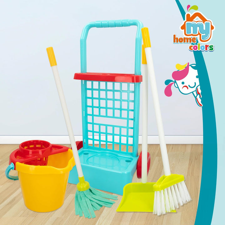 color baby Reinigungswagen My Home Blauer Eimer, Blauer Eimer