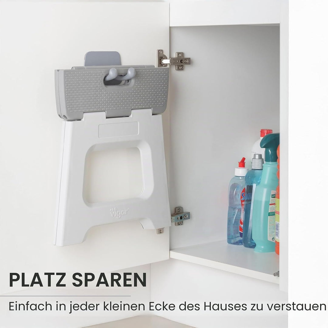 VIGAR - Zusammenklappbarer Hocker - Modell Compact Zeroline - 32 cm Höhe - 80% recycelter Kunststoff
