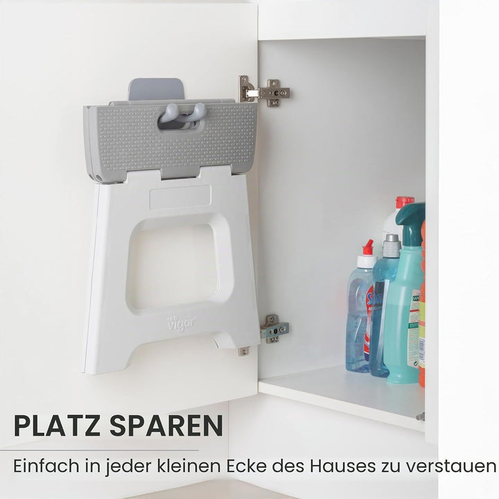 VIGAR - Zusammenklappbarer Hocker - Modell Compact Zeroline - 32 cm Höhe - 80% recycelter Kunststoff