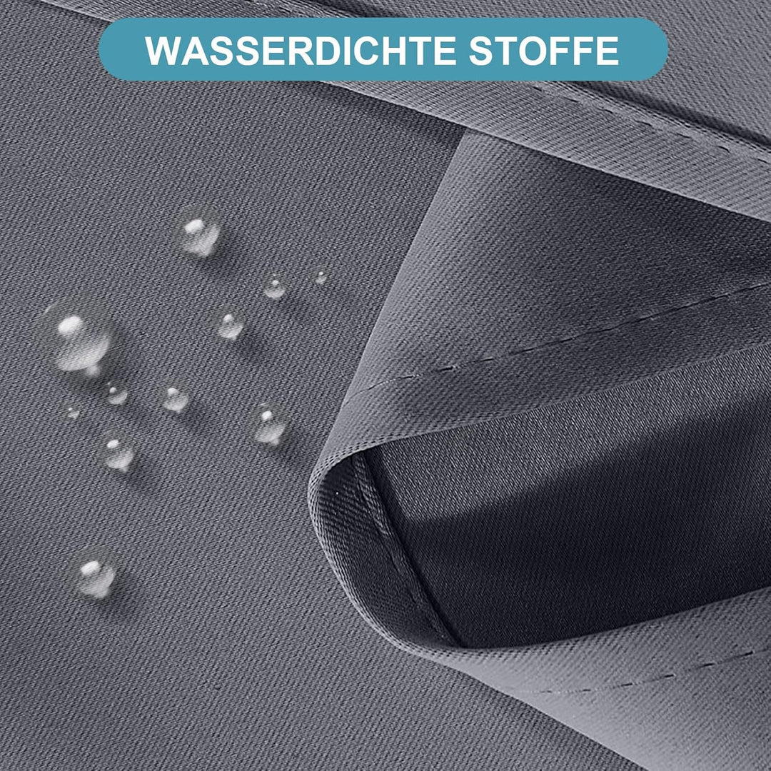 Lapalife Outdoor Vorhang Wasserdichter extra breit Oben und unten mit Ösen,B254XH213cm Wetterfest Ou