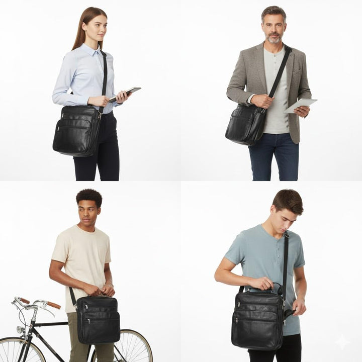 Echt Leder Arbeitstasche Umhängetasche Herrentasche Schultertasche Messenger Flugbegleiter Für Damen