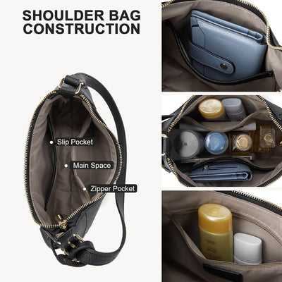 BOSTANTEN Damen Henkeltaschen Klein Handtaschen Schultertasche für Frauen Shopper Tasche Schwarz, Sc