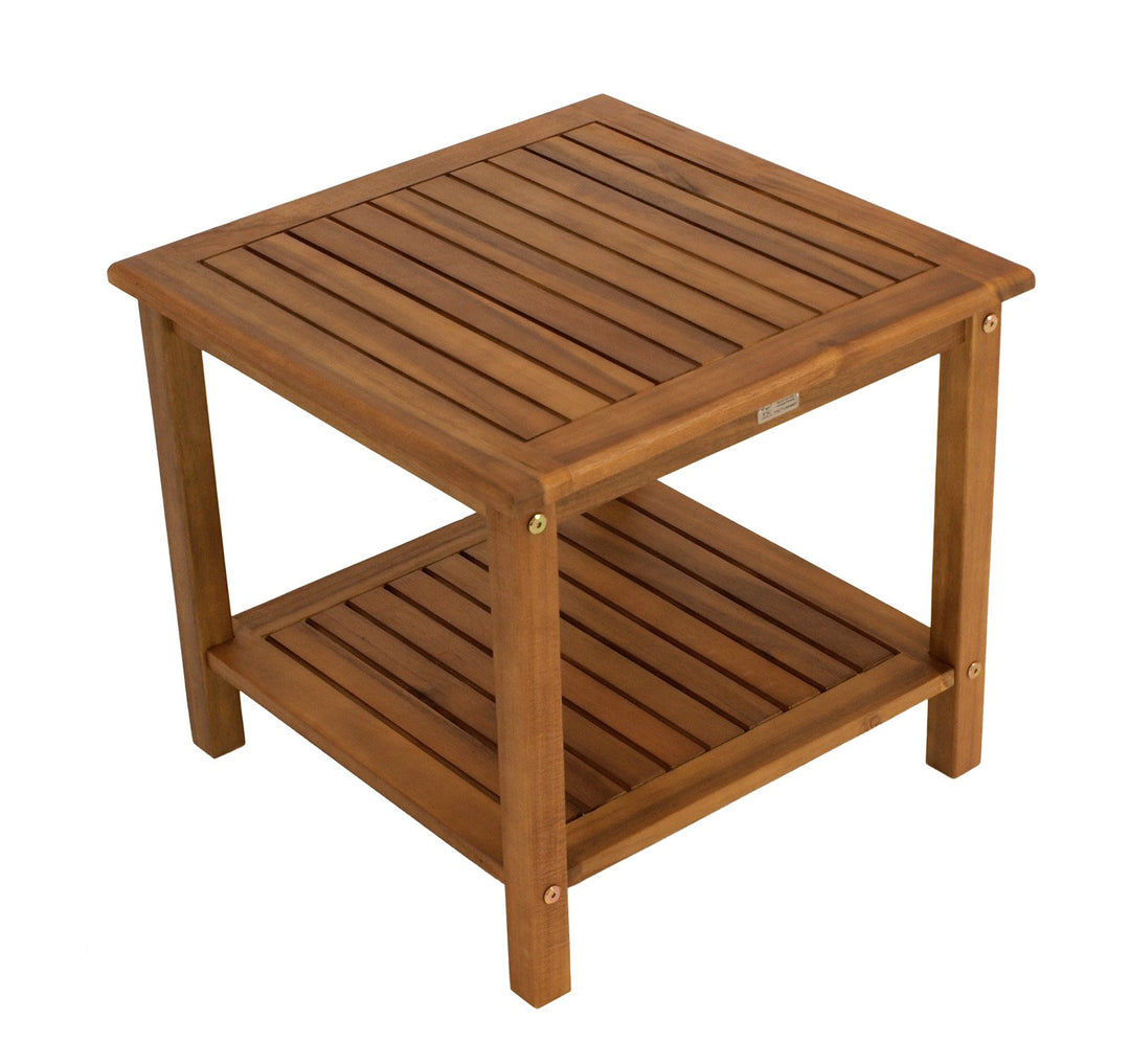 DEGAMO Beistelltisch Gartentisch St. Vincent aus Akazienholz, braun geölt, 50x50cm, FSC®-Zertifizier