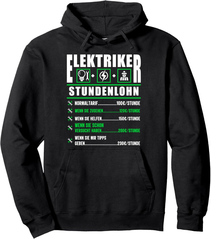 Elektriker Elektrotechnik Elektroniker Elektrotechniker Pullover Hoodie