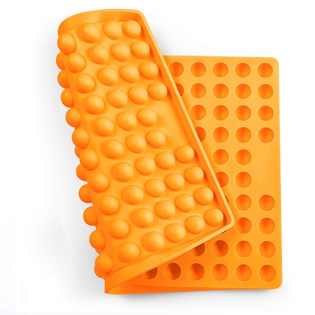 Collory Backmatte Hundekekse für GROSSE HALBKUGEL (2cm Ø) Leckerlis, Silikon Backform, Backunterlage