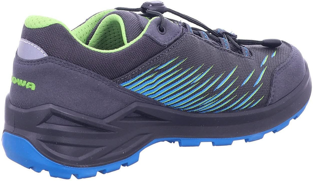 LOWA Halbschuh ZIRROX GTX LO JUNIOR 24 EU Anthrazit Türkis, 24 EU Anthrazit Türkis