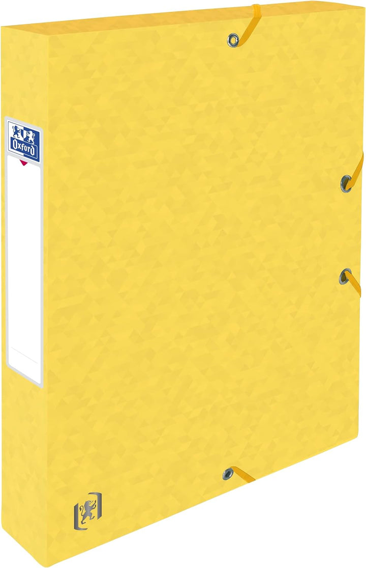Oxford Sammelbox A4, aus Karton, 4 cm Rückenbreite, gelb, 9 Stück 4 cm Rückenbreite gelb, 4 cm Rücke