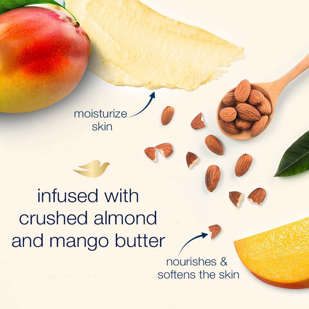 Dove Peeling-Peeling-Körperpolitur, Mandel und Mangobutter, 310 ml