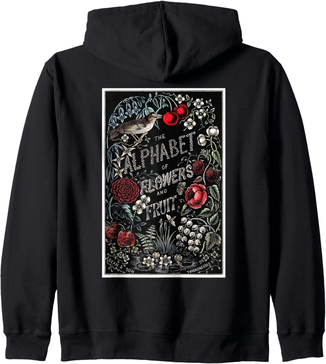 Das Alphabet der Blumen und der Frucht-viktorianischen Kapuzenjacke