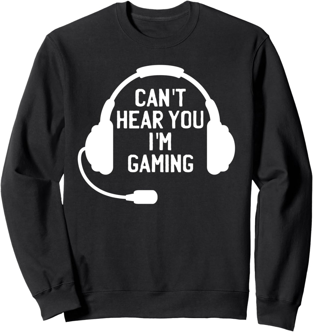 lustiges Spielerhemd. Das Headset kann Sie nicht hören, ich Sweatshirt