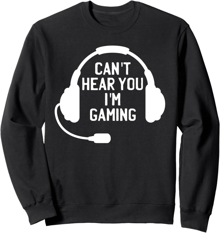 lustiges Spielerhemd. Das Headset kann Sie nicht hören, ich Sweatshirt