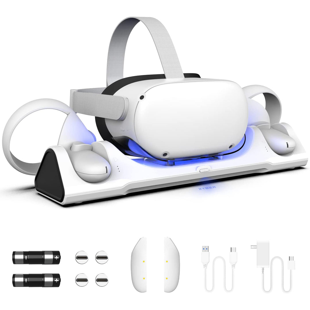 ZYBER Ladestation, eine magnetische Ladestation speziell für die Oculus Quest 2 konzipiert, mit eine
