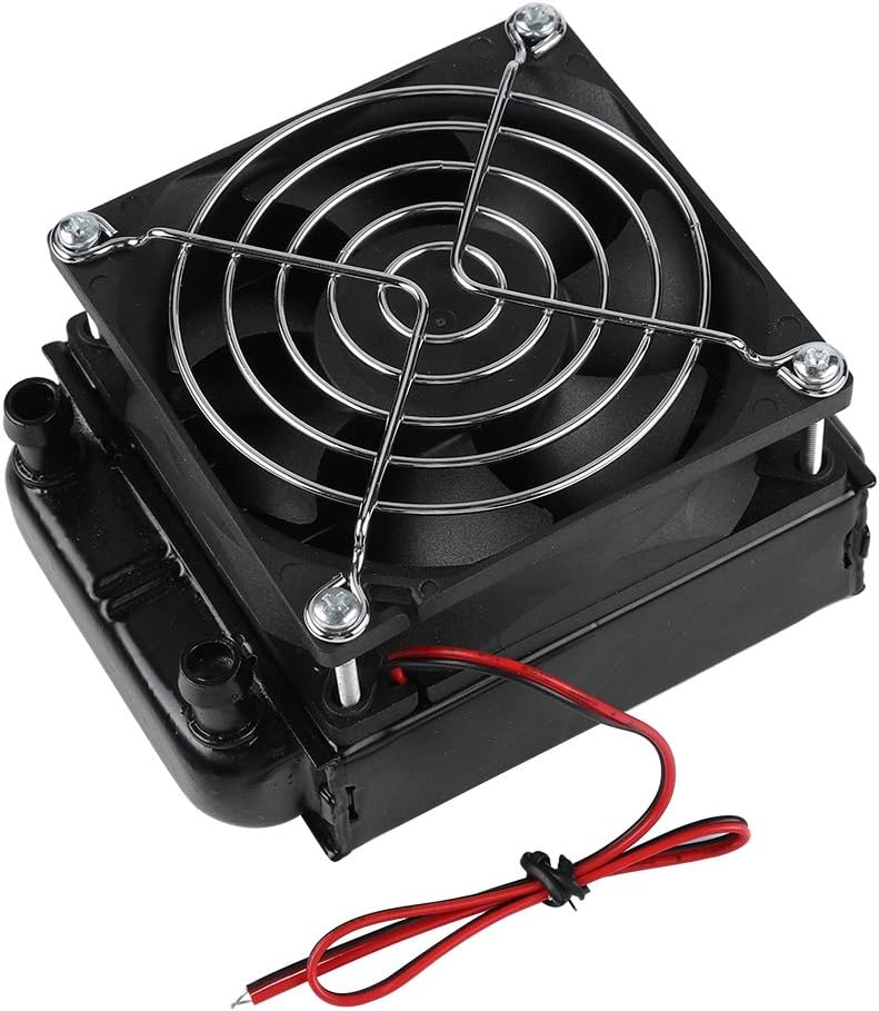 ASHATA 80mm Aluminium Radiator, 80mm Radiator - CPU Wasserkühlung 8 Röhren Aluminiumheizkörper,Wasse
