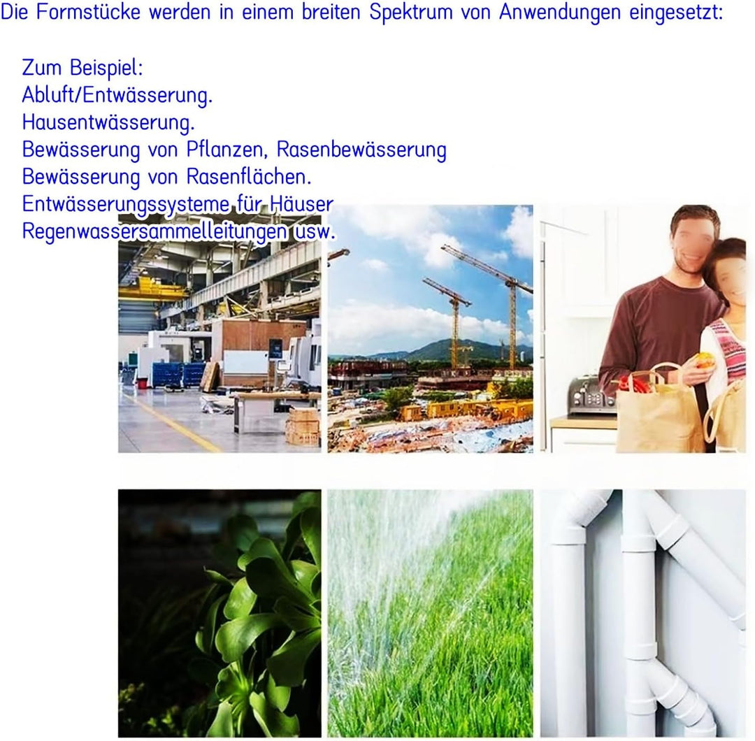 Reduzierstücke von 32mm auf 20mm, Adapter, PVC-Adapter für Abgasrohre, Abflüsse, Regenwassernutzungs