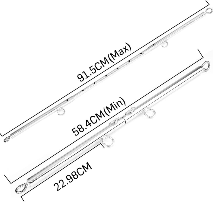 PENJOY Edelstahl verstellbare Pilates Spreizstange Set Sporthilfe Training Yoga Fitness