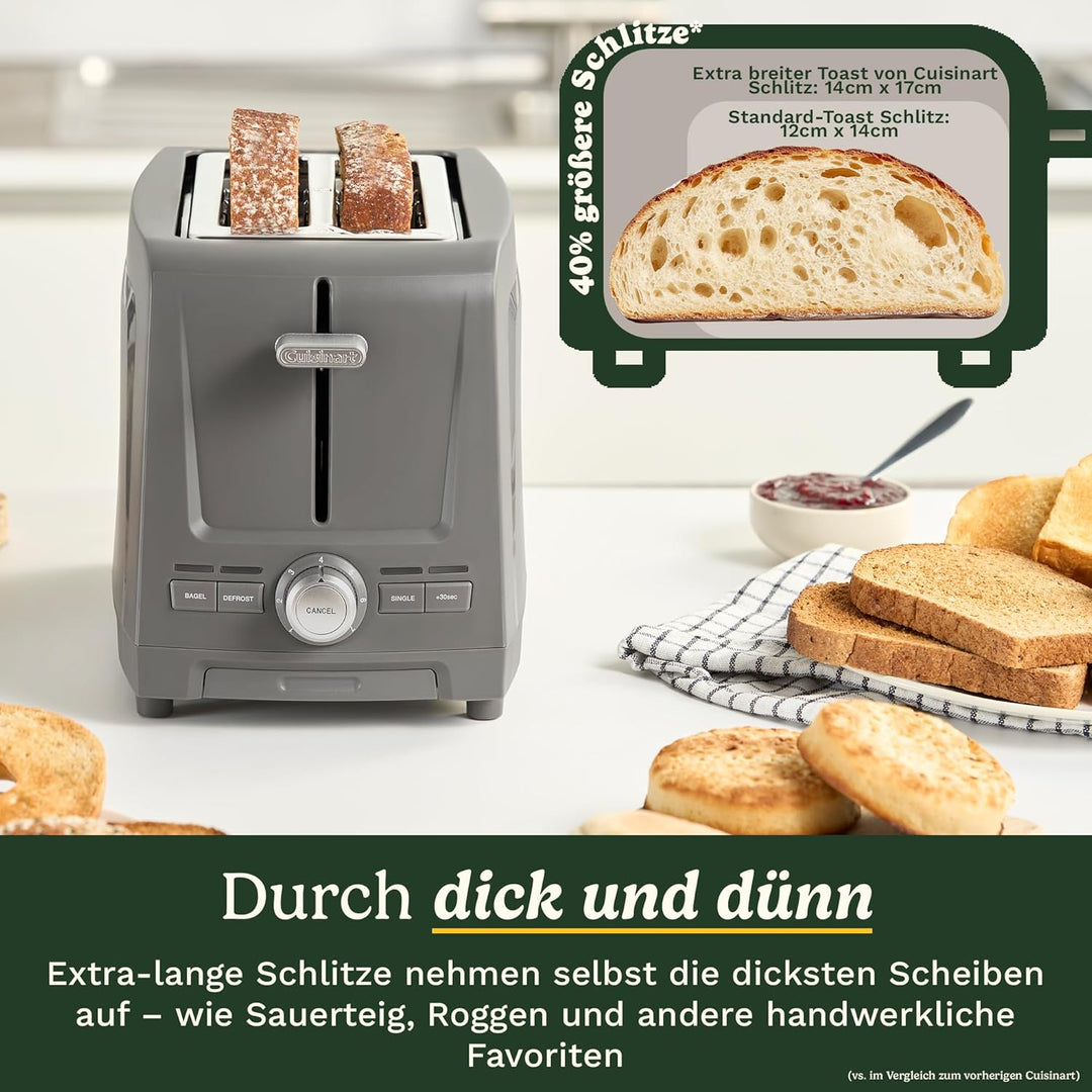 Core Collection 2 Slice Plastic Toaster 2 Scheiben (CC) Stein Grau, 2 Scheiben (CC) Stein Grau