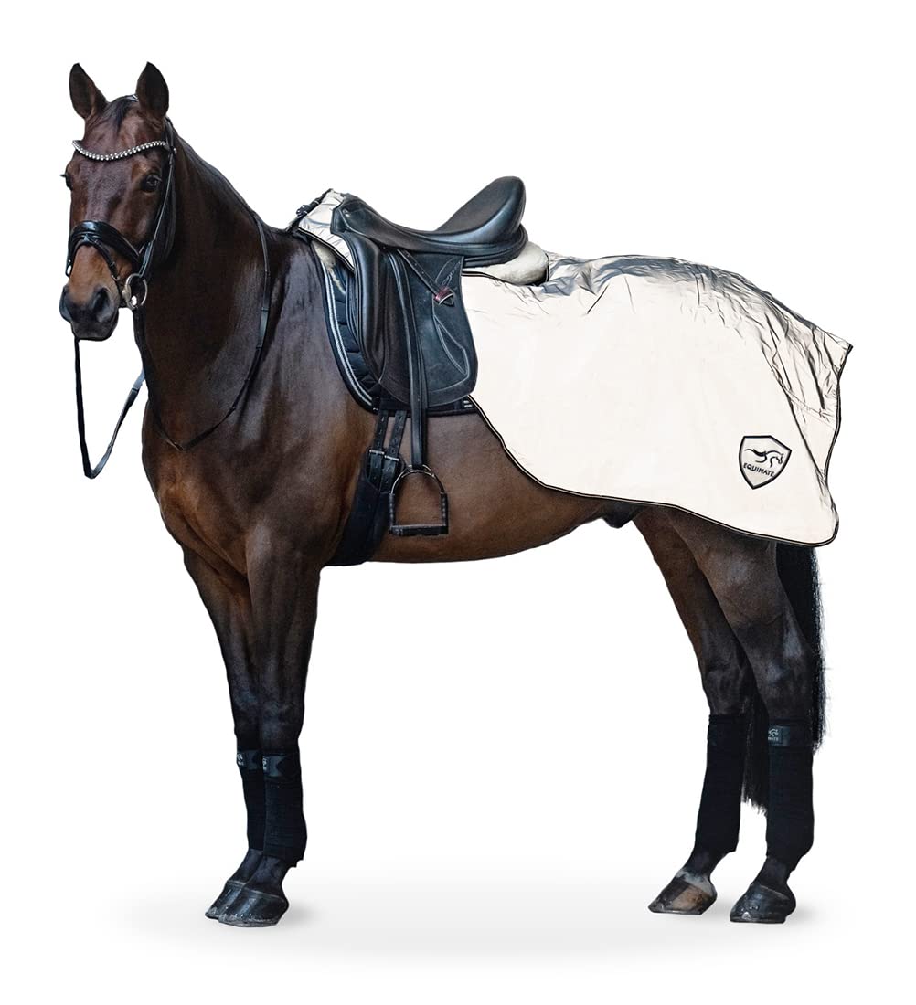 Equinate reflektierende Ausreitdecke Xtreme-Visible - Gr. M -Wasserdicht und Atmungsaktiv mit Fleece