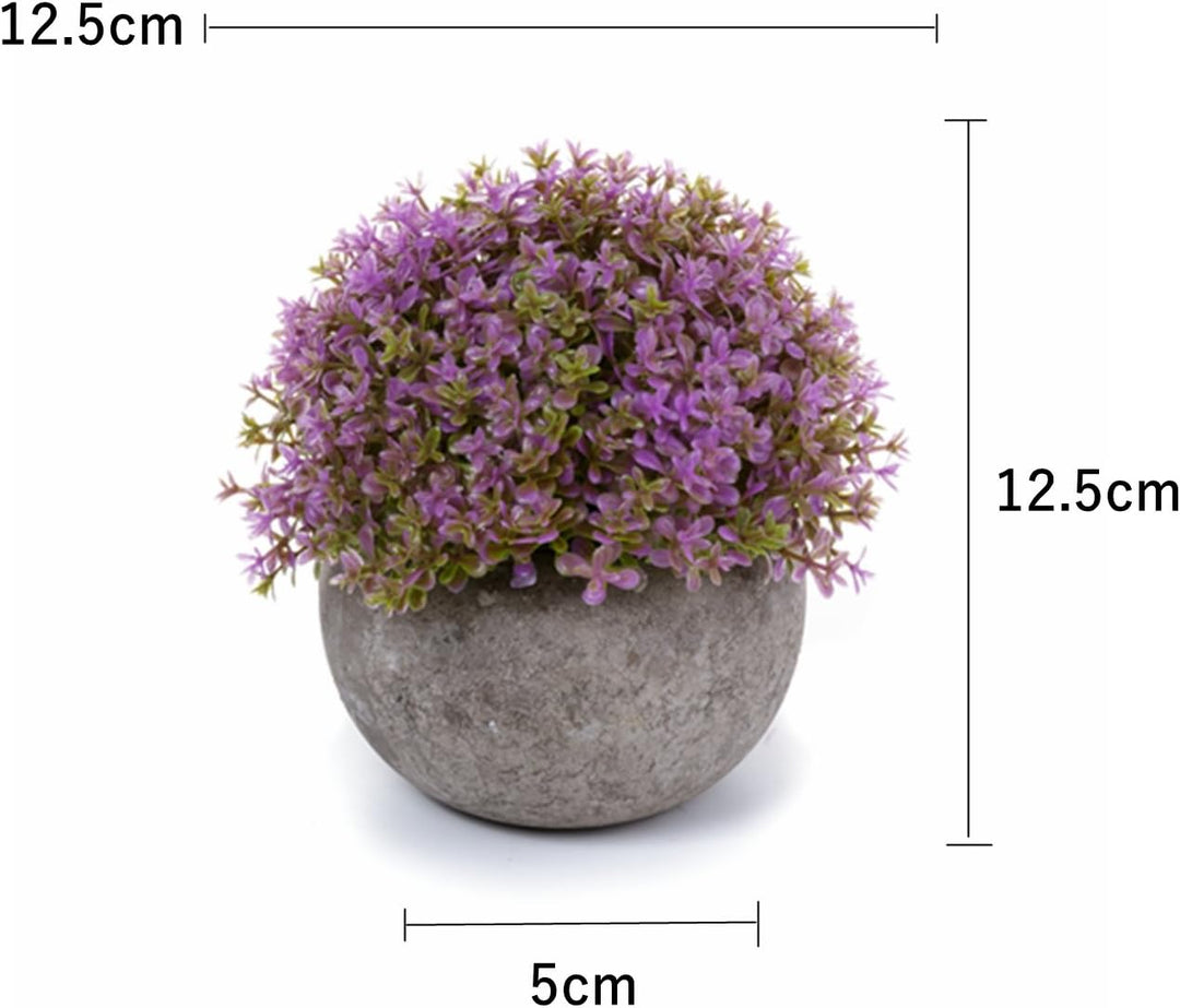 T4U Künstliche Sukkulenten im Topf, Mini-gefälschte Bunte lebensechte Blumen in Töpfen für Zuhause,