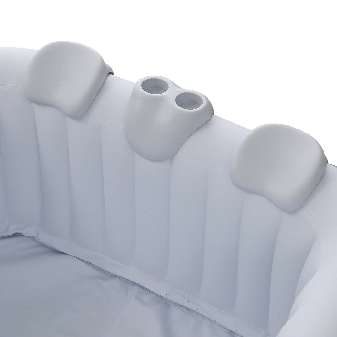 Arebos Komfort-Set 2 Nackenkissen + Getränkehalter für Whirlpool | weiss | 100% wasserdicht | ergono
