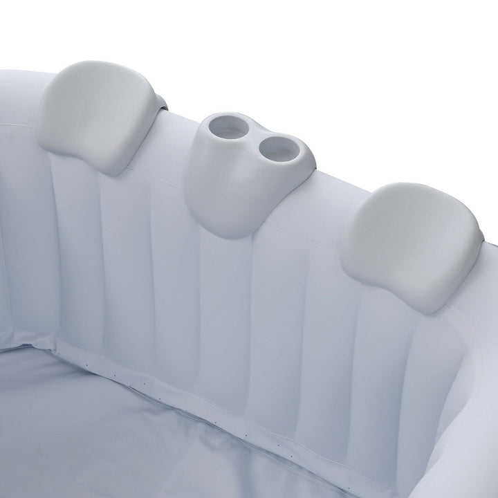 Arebos Komfort-Set 2 Nackenkissen + Getränkehalter für Whirlpool | weiss | 100% wasserdicht | ergono