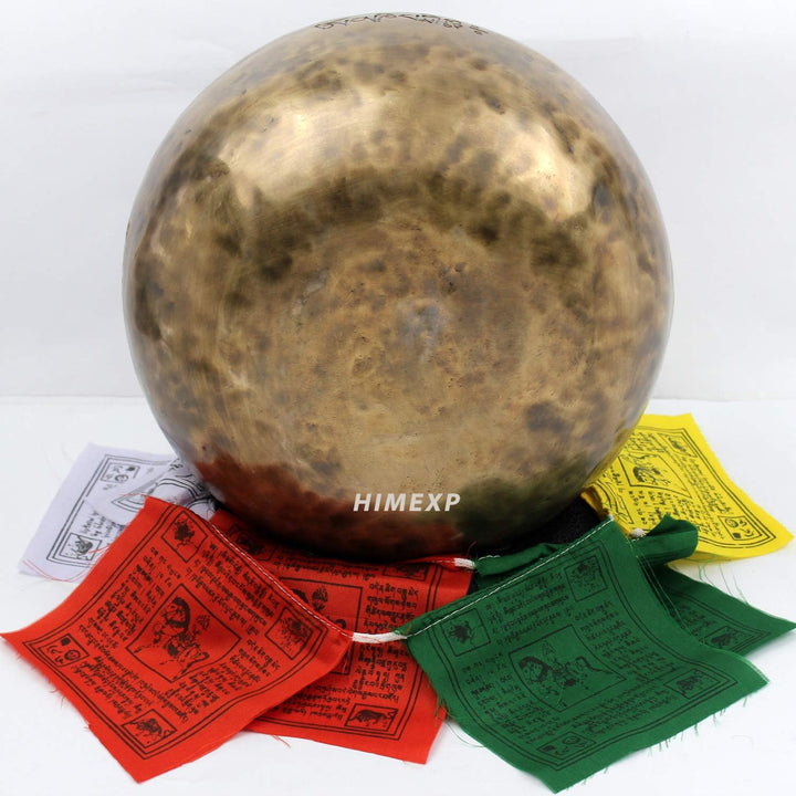 Klangschale, 23 cm, antiker Vollmond, geschnitzt, solarbetrieben, Plexul, blau, Heilungs- und Therap