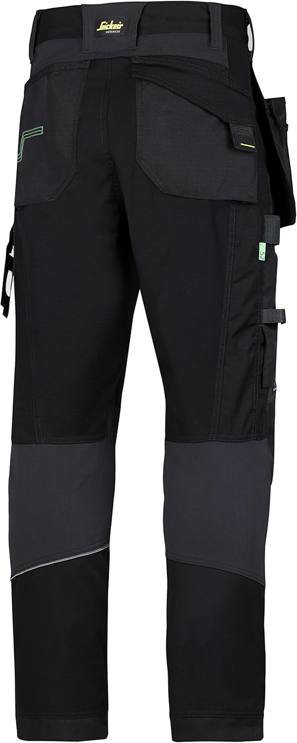 Snickers Workwear FlexiWork Arbeitshose plus mit HP, 69020404100 100 Schwarz, 100 Schwarz