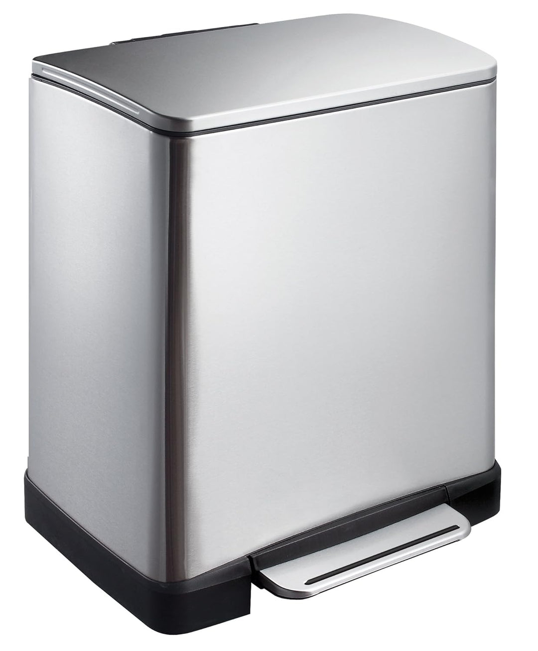 EKO E-Cube Tretmülleimer 10+9L Mülltrenner (32 x 36,6 x 44,5 cm, Dämpfer-System, Fingerabdruck frei,