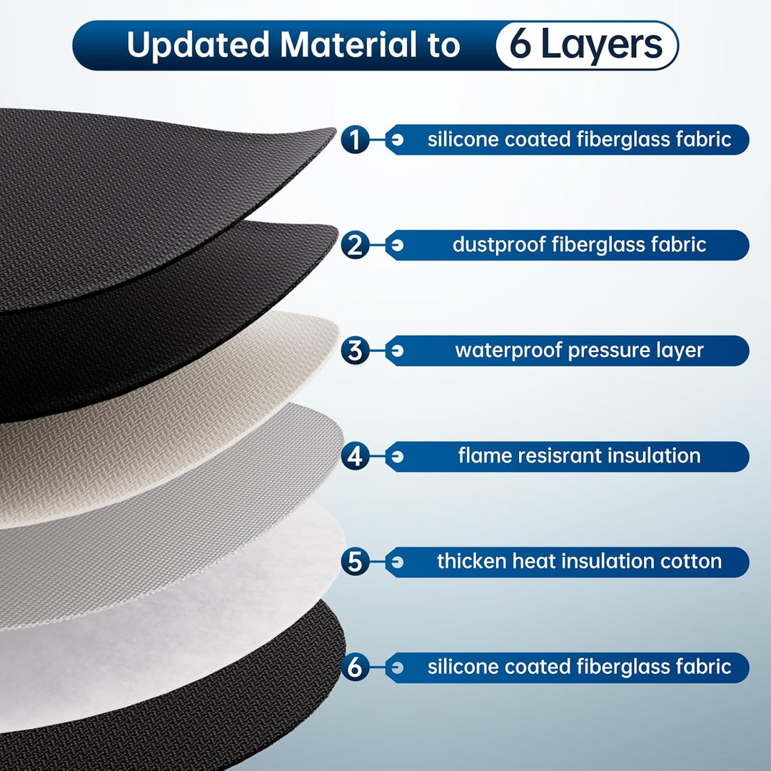 Feuerfeste Matte Feuerstelle Unterlage 2315°C Feuerschutzmatte Hitzeschutzmatte 91.4 cm BBQ Grills M