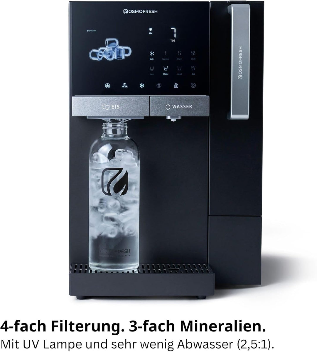 OsmoFresh Fusion Ice | Osmoseanlage mit Eiswürfelmaschine | gekühltes Wasser (bis 1°C) | kochend hei
