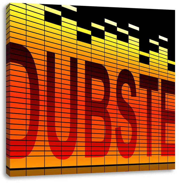 Dubstep Elektro Music, Format: 70x70 auf Leinwand, XXL riesige Bilder fertig gerahmt mit Keilrahmen,