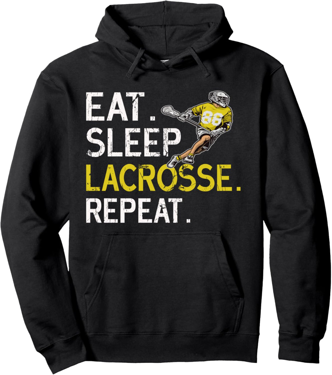 Lacrosse Player Sports Team Men Vatertag Lacrosse Pullover Hoodie