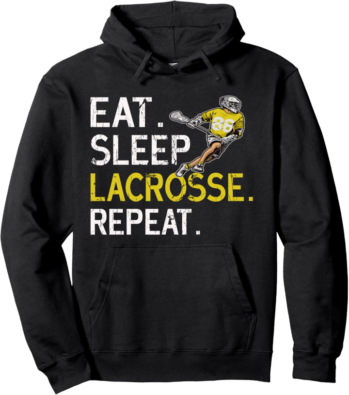 Lacrosse Player Sports Team Men Vatertag Lacrosse Pullover Hoodie