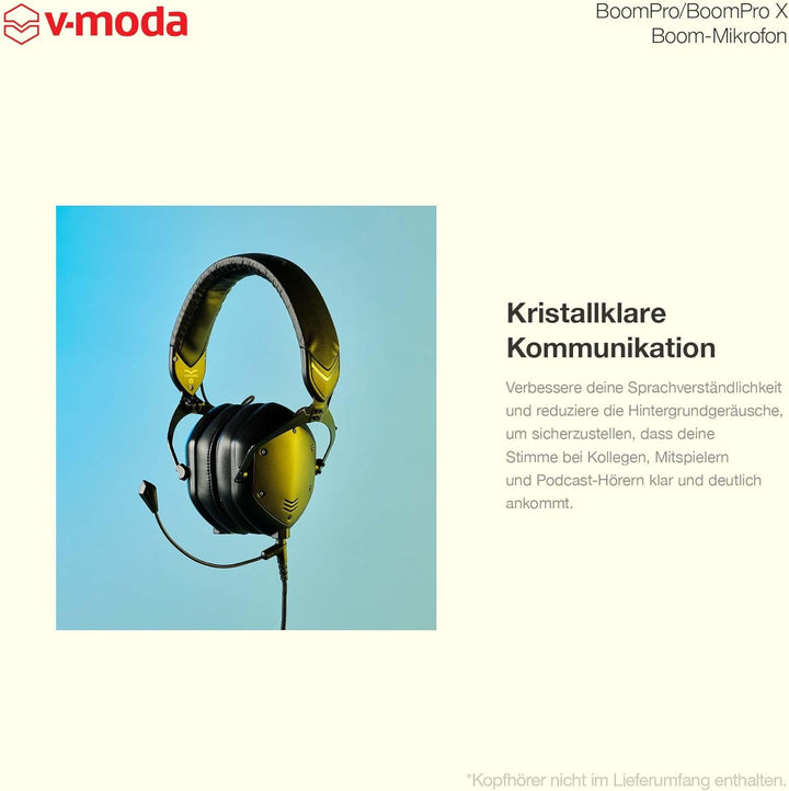 V-MODA BoomPro Mikrofon für Gaming & Sprachübertragung – Black Single BoomPro, Single BoomPro