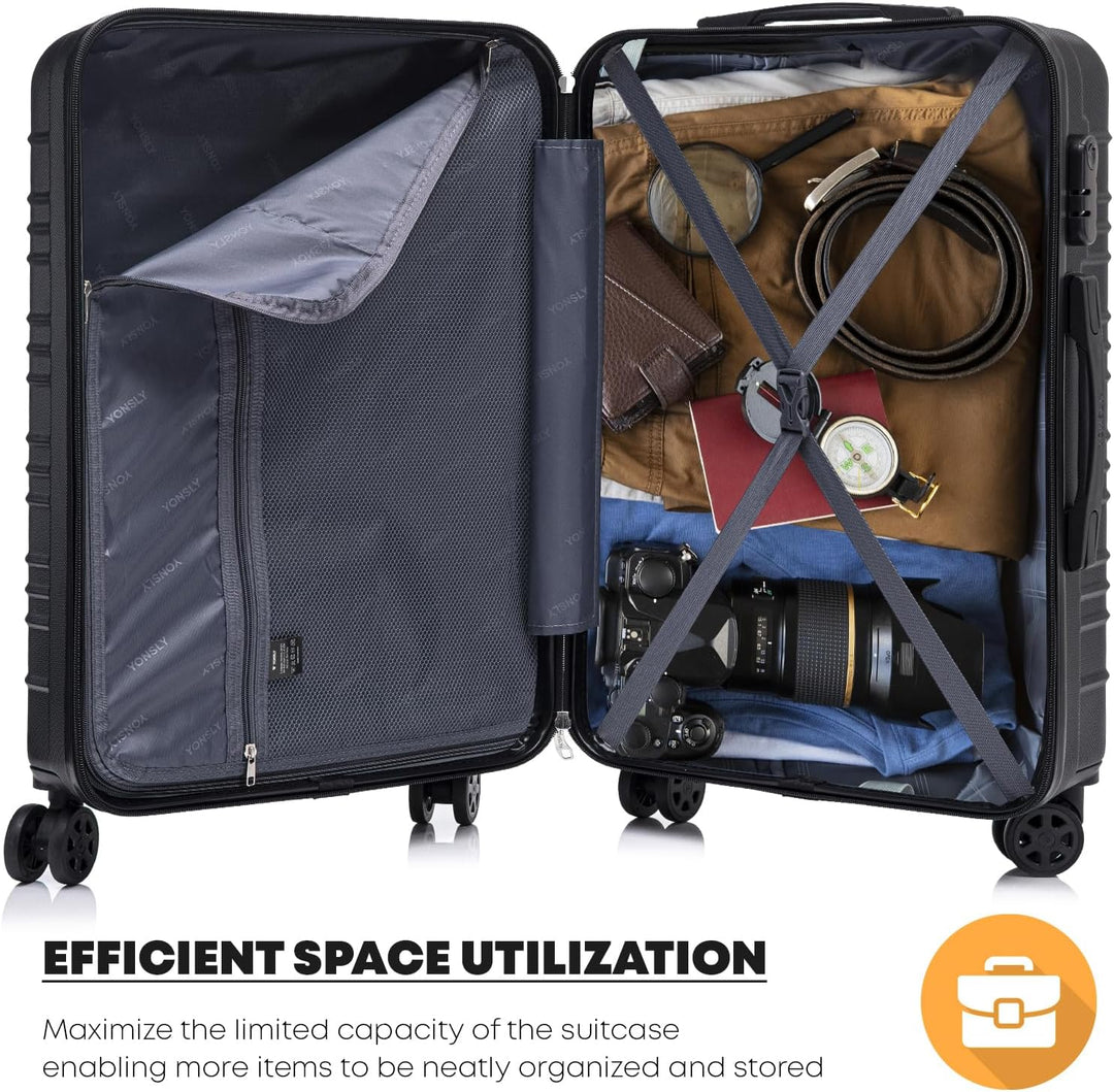 Koffer Suitcase Set, Trolley Reisekoffer, Rollkoffer Handgepäck, Kofferset, Gepäckset mit 360° Rolle
