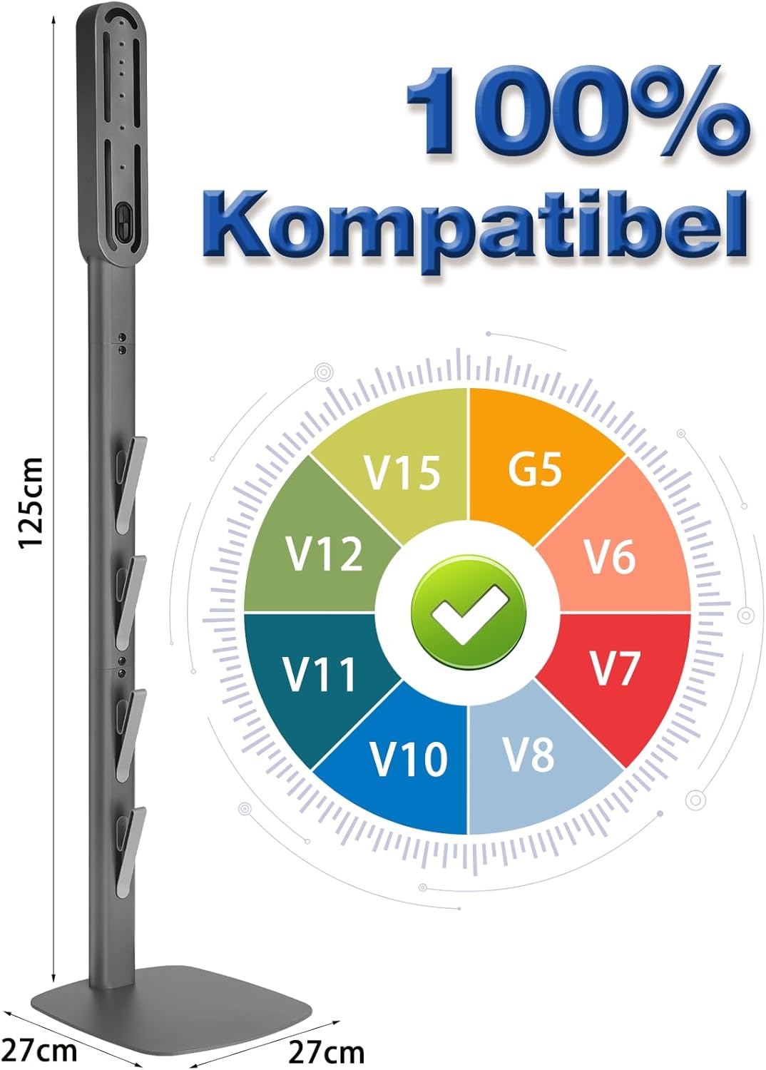 Ständer für Dyson, Staubsauger Ständer Kompatibel mit Dyson Gen5 V15 V12 V11 V10 V8 V7 V6, Freistehe
