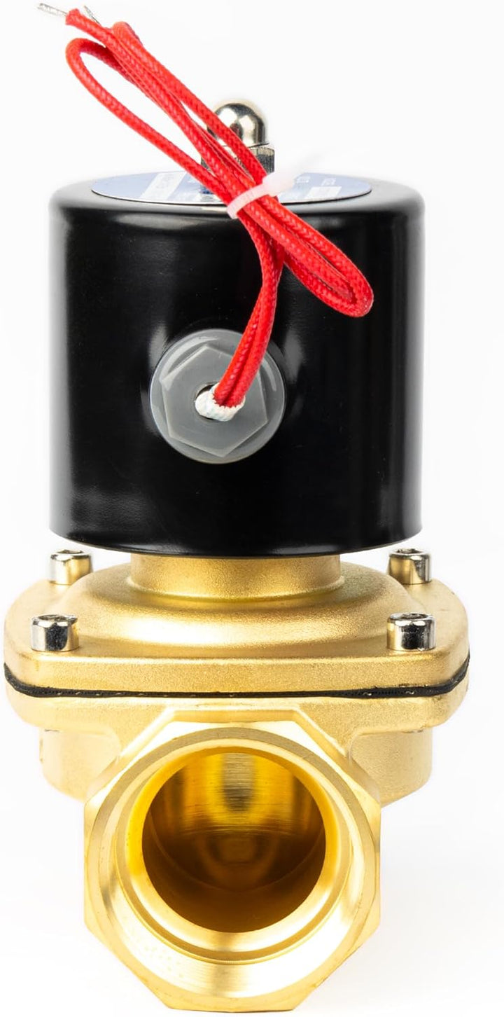 U.S. Solid 1-1/2" Messing Elektrisch Magnetventil 230V AC stromlos geschlossen VITON Wasser Luft Öl