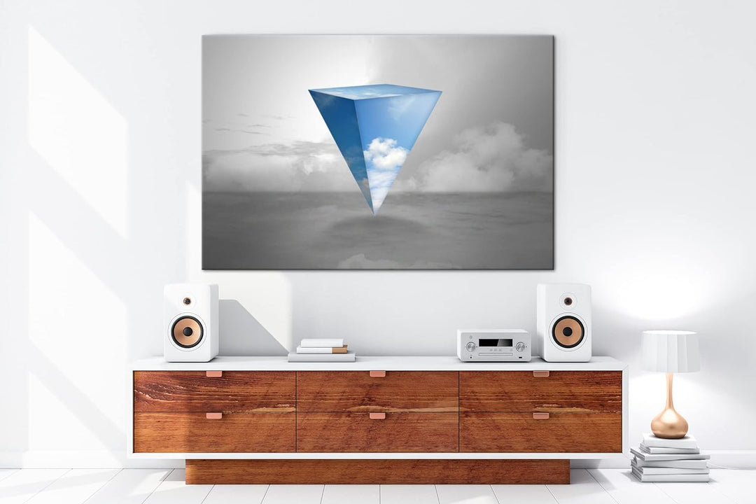 deyoli Himmliche Pyramide Format: 80x60 als Leinwandbild, Motiv fertig gerahmt auf Echtholzrahmen, H